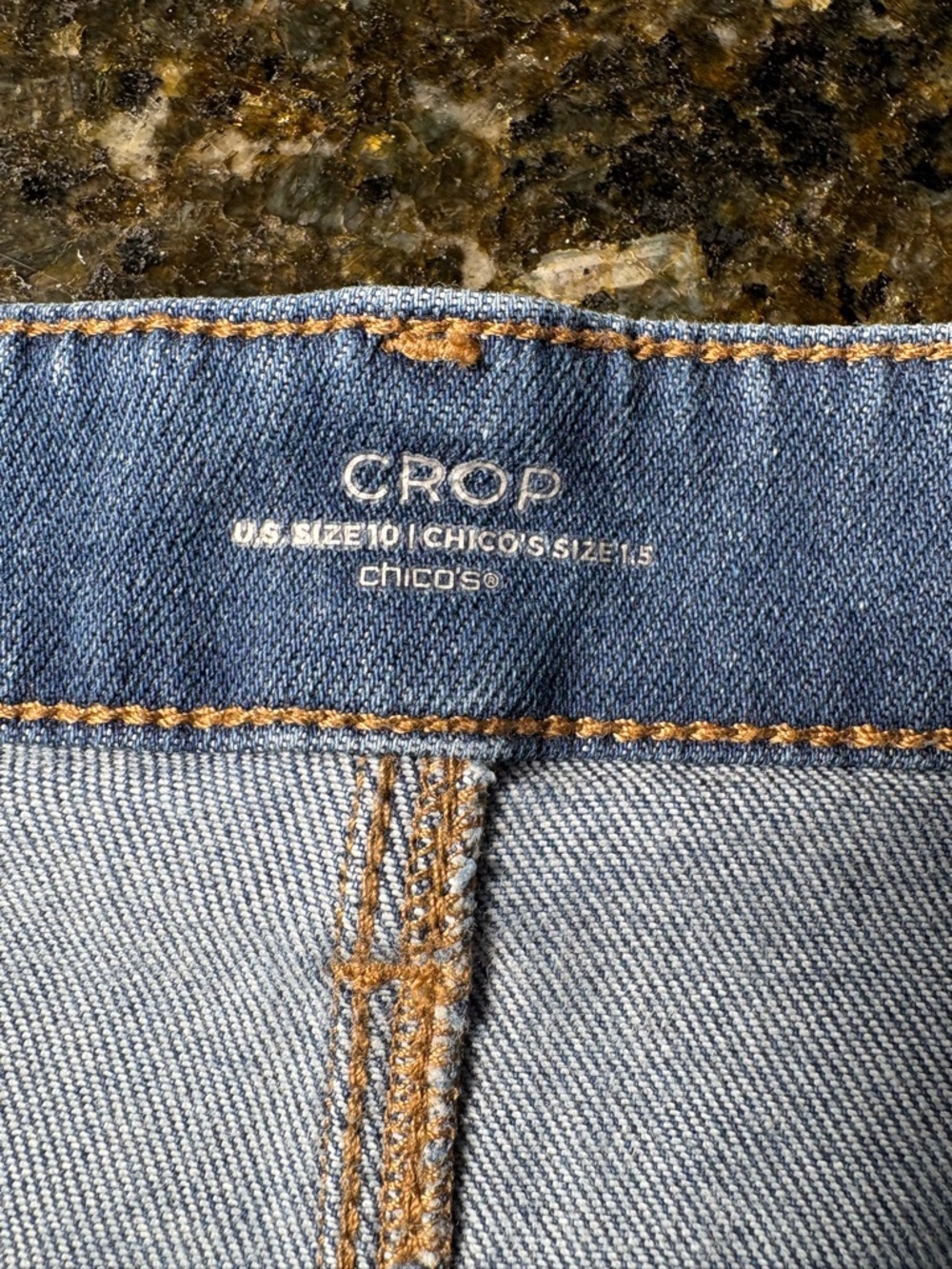 Chico's Mid-Blue Cropped Straight-Leg Jeans - Picture 11 of 14